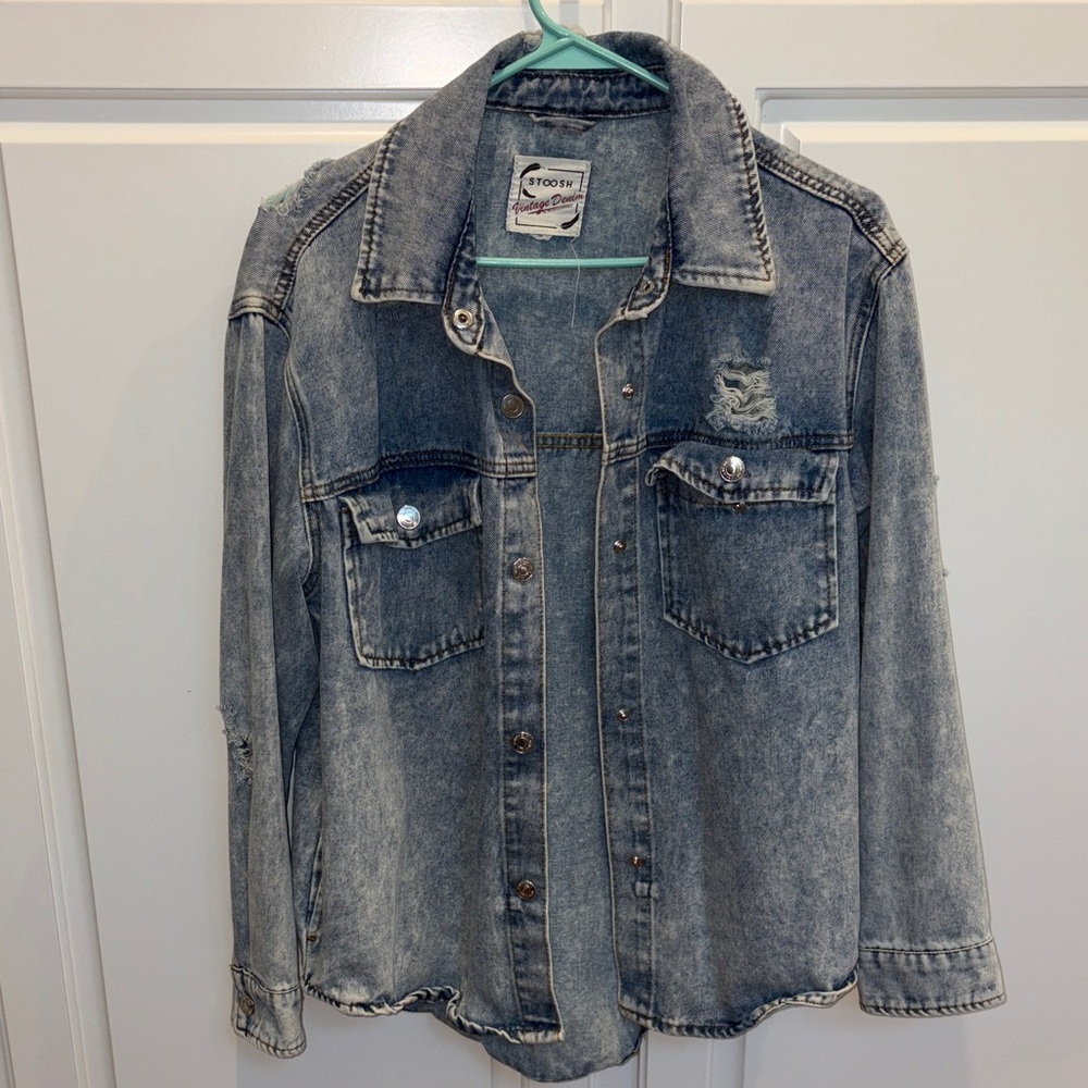 Vintage denim distressed jackets size small